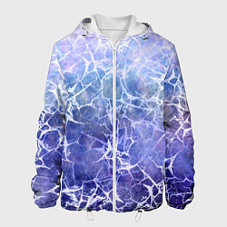 Мужская куртка Абстракция - white web on blue background