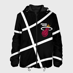 Куртка с капюшоном мужская Майами Хит - баскетбольный линии, цвет: 3D-черный