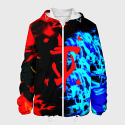 Куртка с капюшоном мужская Doom лёд и пламя, цвет: 3D-белый