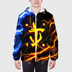 Куртка с капюшоном мужская Doom молнии шторм, цвет: 3D-белый — фото 2