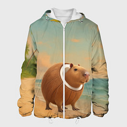 Куртка с капюшоном мужская Бурбалони Лулиоли мем, цвет: 3D-белый