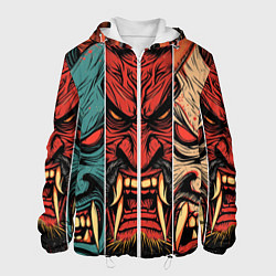 Куртка с капюшоном мужская Demons Oni - neuroart, цвет: 3D-белый