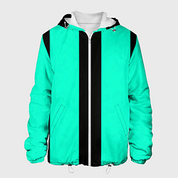 Мужская куртка Color light blue white line