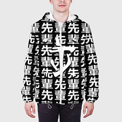 Куртка с капюшоном мужская Doom logo japan, цвет: 3D-белый — фото 2