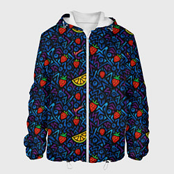 Мужская куртка Лимон и клубника паттерн