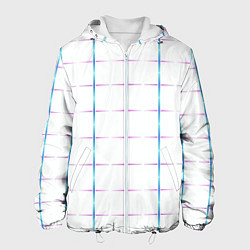 Куртка с капюшоном мужская Color white blue stripes, цвет: 3D-белый