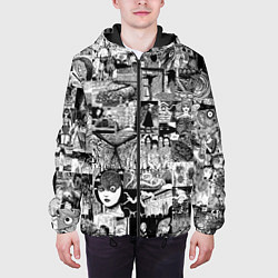 Куртка с капюшоном мужская Horror World of Junji Ito, цвет: 3D-черный — фото 2
