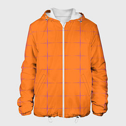 Куртка с капюшоном мужская Color orange stripe, цвет: 3D-белый
