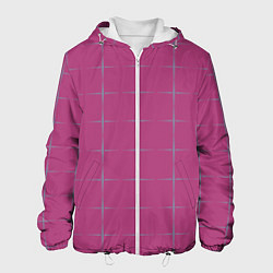 Куртка с капюшоном мужская Color pink stripes, цвет: 3D-белый
