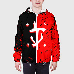 Куртка с капюшоном мужская Doom текстура краски, цвет: 3D-белый — фото 2