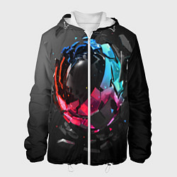Куртка с капюшоном мужская Abstract graphics, цвет: 3D-белый