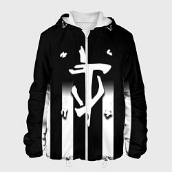 Куртка с капюшоном мужская Doom line white, цвет: 3D-белый