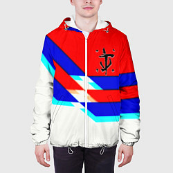 Куртка с капюшоном мужская Doom geometry cyber sport, цвет: 3D-белый — фото 2