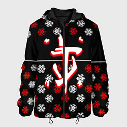 Куртка с капюшоном мужская Doom winter pattern steel, цвет: 3D-черный