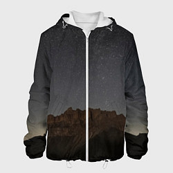 Куртка с капюшоном мужская Массив Метеген под звездами, цвет: 3D-белый