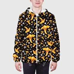 Куртка с капюшоном мужская Грибной дождик, цвет: 3D-белый — фото 2