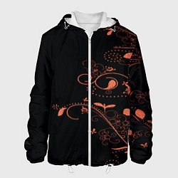 Куртка с капюшоном мужская Китайский орнамент, цвет: 3D-белый