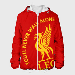 Куртка с капюшоном мужская Ливерпуль youll never walk alone, цвет: 3D-белый