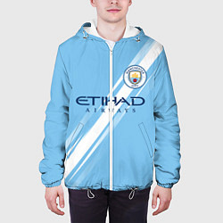 Куртка с капюшоном мужская Манчестер Сити домашняя форма 2025 2026, цвет: 3D-белый — фото 2