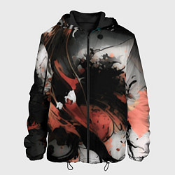Мужская куртка Тёмные краски абстракция красно-чёрный