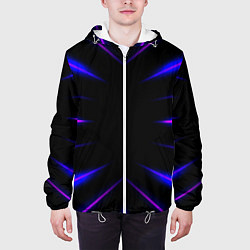 Куртка с капюшоном мужская Color black neon neon, цвет: 3D-белый — фото 2