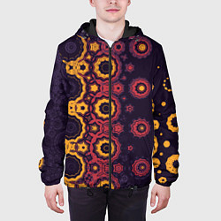 Куртка с капюшоном мужская Метаморфоза из персидских звезд, цвет: 3D-черный — фото 2