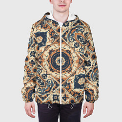 Куртка с капюшоном мужская Узоры калейдоскопа, цвет: 3D-белый — фото 2