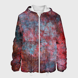 Мужская куртка Абстракция - red rust on blue
