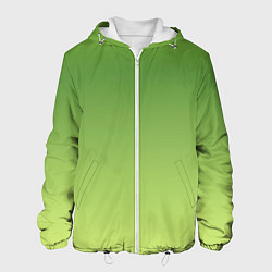 Куртка с капюшоном мужская Color green yellow, цвет: 3D-белый