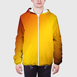 Куртка с капюшоном мужская Color yellow red gradient, цвет: 3D-белый — фото 2