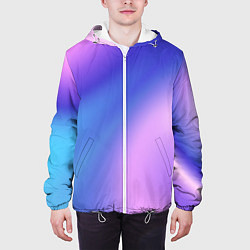Куртка с капюшоном мужская Color multicolored gradient, цвет: 3D-белый — фото 2