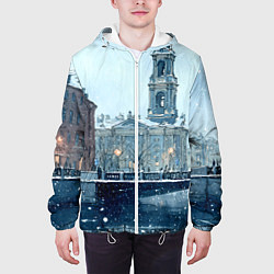 Куртка с капюшоном мужская Зимний Питер, цвет: 3D-белый — фото 2