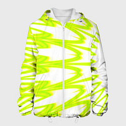 Куртка с капюшоном мужская Color neon green, цвет: 3D-белый
