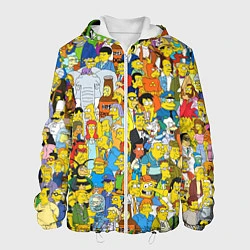Куртка с капюшоном мужская Simpsons Stories, цвет: 3D-белый