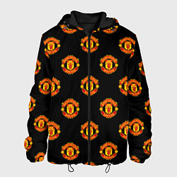 Куртка с капюшоном мужская Manchester United Pattern, цвет: 3D-черный