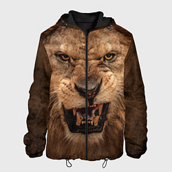 Куртка с капюшоном мужская Взгляд льва, цвет: 3D-черный