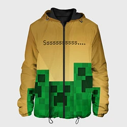 Куртка с капюшоном мужская Minecraft Sssss, цвет: 3D-черный