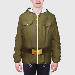 Куртка с капюшоном мужская Униформа солдата, цвет: 3D-белый — фото 2