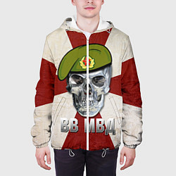 Куртка с капюшоном мужская Череп: ВВ МВД, цвет: 3D-белый — фото 2