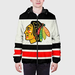 Куртка с капюшоном мужская Chicago Blackhawks, цвет: 3D-черный — фото 2