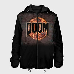 Куртка с капюшоном мужская DOOM Fire, цвет: 3D-черный