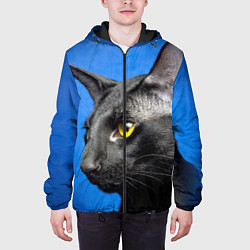 Куртка с капюшоном мужская Черный кот, цвет: 3D-черный — фото 2