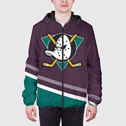 Куртка с капюшоном мужская Anaheim Ducks Selanne, цвет: 3D-черный — фото 2