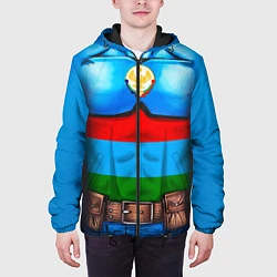 Куртка с капюшоном мужская Капитан Дагестан, цвет: 3D-черный — фото 2