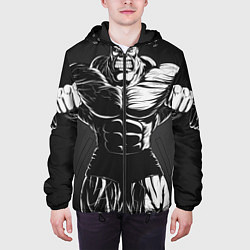 Куртка с капюшоном мужская Bodybuilder, цвет: 3D-черный — фото 2