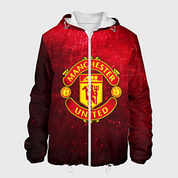 Куртка с капюшоном мужская Манчестер Юнайтед, цвет: 3D-белый