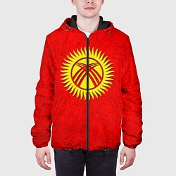 Куртка с капюшоном мужская Киргизия, цвет: 3D-черный — фото 2