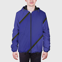 Куртка с капюшоном мужская Линии, цвет: 3D-черный — фото 2