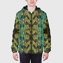 Куртка с капюшоном мужская Крокодил, цвет: 3D-черный — фото 2