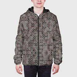 Куртка с капюшоном мужская Кольчуга, цвет: 3D-черный — фото 2